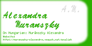 alexandra muranszky business card