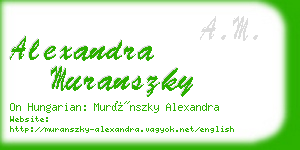 alexandra muranszky business card